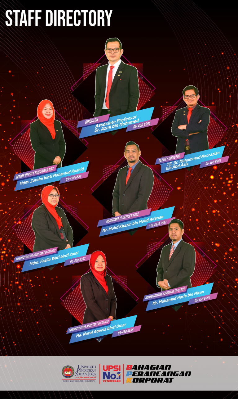 STAFF DIRECTORY UPSI Jabatan Strategik